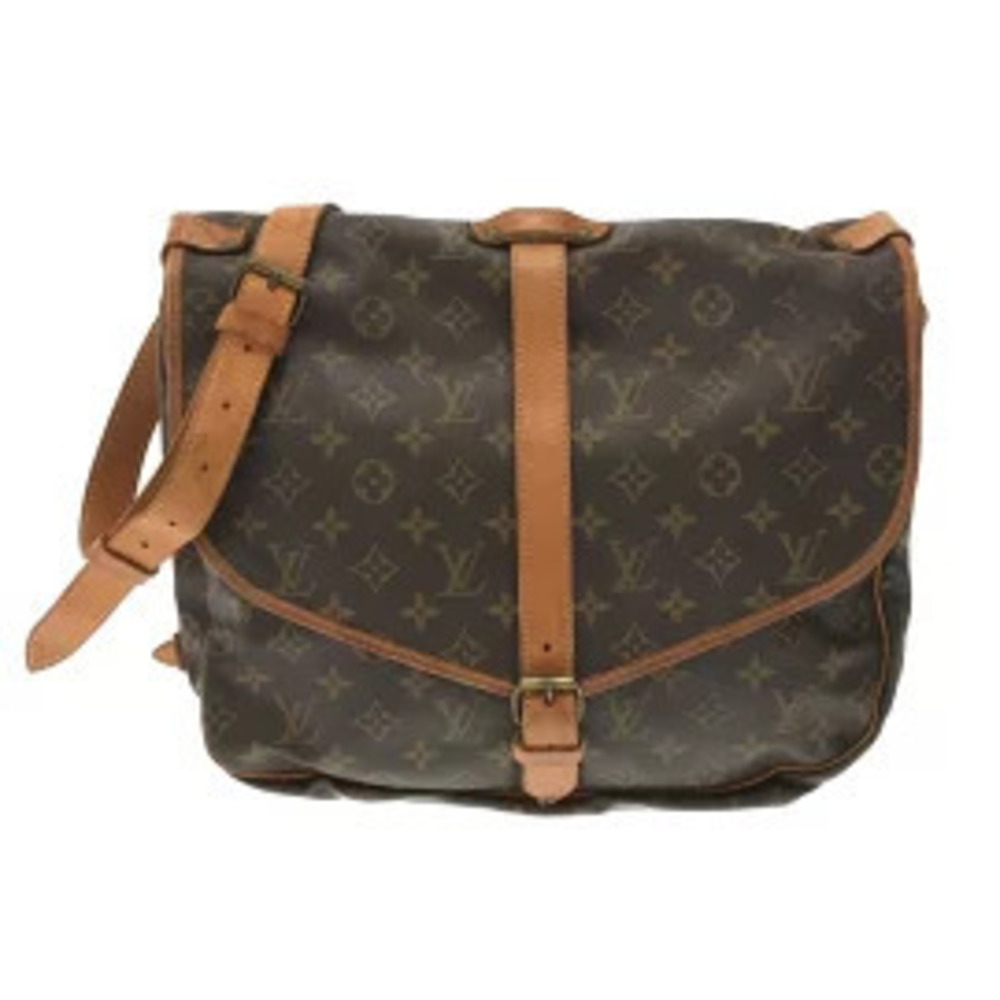 LOUIS VUITTON Saumur Shoulder Bag Martier Monogram Brown Canvas